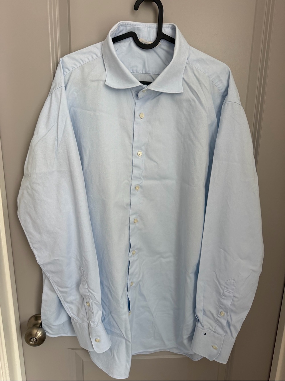SuitSupply Light Blue dress shirts Monogram *See measurements